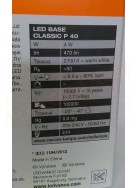 Ledvance box 3 lampadine led 4w 40 trasparente no dim E14 827 classe energetica A+ 470 lumen 2700 K 78x45 MM