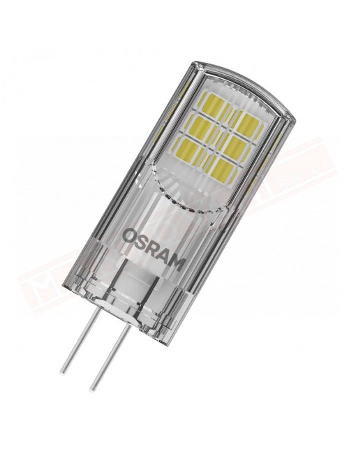 Ledvance lampadina led G4 2.4w =30 w 300 lumen classe energetica F luce calda 2700k 44x13 mm