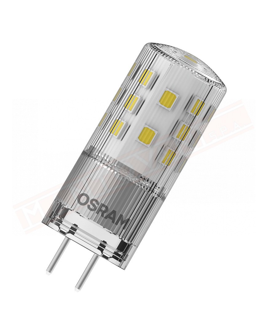 Ledvance lampadina led Gy6.35 3.3w =40 w 400 lumen classe energetica a++ luce calda 2700k 50x18 mm no dim