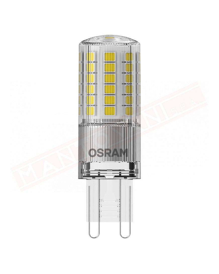 Ledvance lampadina led g9 4.8w=50w bispina g9 no dim E27 840 classe energetica A++ 600 lumen 4000 K 59x18 mm