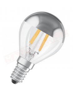 Ledvance lampadina led parathom mirror p pallina non dimmerabile E14 827 Classe Energetica. A+ 4W 350 lumen 2700K 77x45 mm