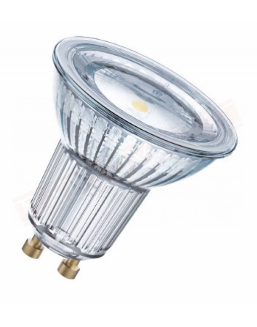 Ledvance lampadina led parathom par 16 dim trasparente classica A GU10 827 classe en. A++6,9W 575 lumen 2700K 55X51 MM