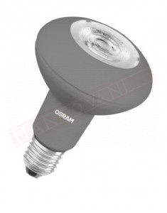 LEDVANCE LAMPADINA PARATHOM LED R80 NO DIM E27 827 CLASSE ENERGETICA A+ 5 W =71W 390 LUMEN 2700 K 80X110 MM