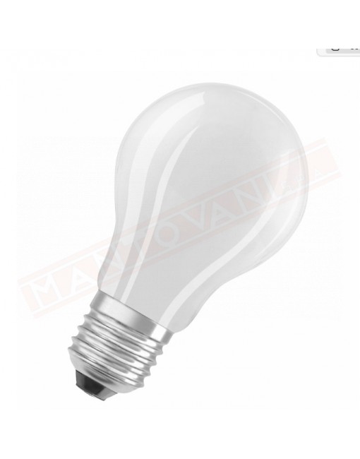 Ledvance lampadina led smerigliata retrofit classica A dimmerabile E27 827 Classe E. A++ 12W 1520 lumen 2700K 105X60 mm