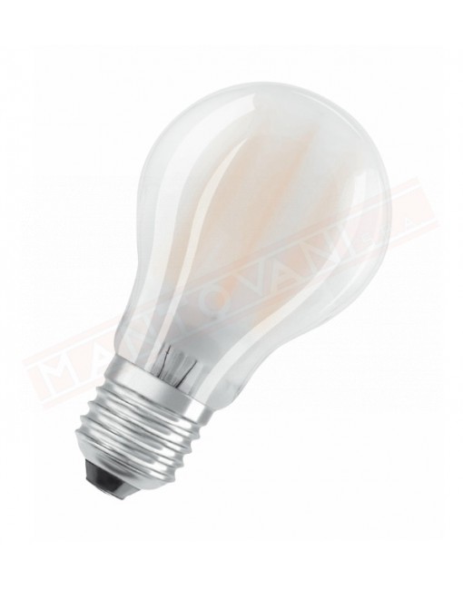 Ledvance lampadina led smerigliata retrofit classica A non dimmerabile E27 827 Classe E. A++ 10W 1521 lumen 2700K 105X60 mm
