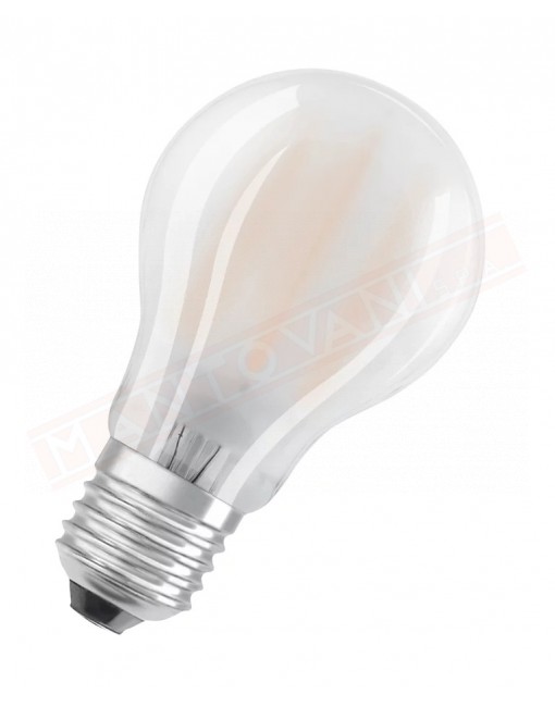 Ledvance lampadina led smerigliata retrofit classica A non dimmerabile E27 827 Classe E. E 7W 806 lumen 2700K 105X60 mm