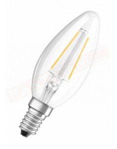 LEDVANCE LAMPADINA PARATHOM LED RETROFIT CLASSIC B CHIARA NO DIM E14 827 CLASSE ENERG A++ 4 W 470 LUMEN 2700 K 35X97 MM