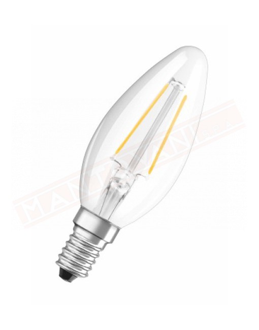 LEDVANCE LAMPADINA PARATHOM LED RETROFIT CLASSIC B CHIARA NO DIM E14 827 CLASSE ENERG A++ 4 W 470 LUMEN 2700 K 35X97 MM
