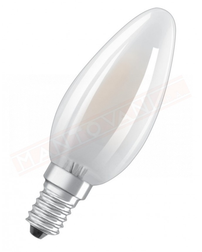Ledvance lampadina LED classic b smerigliata no dim E14 827 classe energetica A++ 4 W 470 Lumen 2700 K 35X100