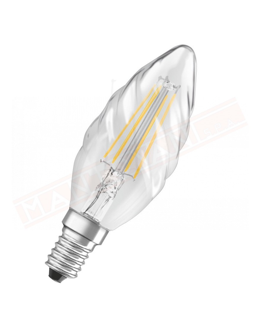 LEDVANCE LAMPADINA PARATHOM LED RETROFIT CLASSIC BW CHIARA NO DIM E14 827 CLASSE ENERG A++ 4 W 470 LUMEN 2700 K 35X100 MM