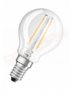 LEDVANCE LAMPADINA PARATHOM LED RETROFIT CLASSIC P CHIARA NO DIM E14 827 CLASSE ENERG A++ 2.1 W 250 LUMEN 2700 K 45X84 MM