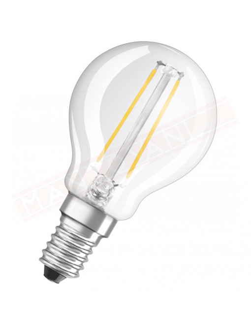 Ledvance lampadina led p 2.5w =25w osram lampadina led pallina chiara E14 827 classe energetica A++ 250 lumen 2700 K 45x77 mm