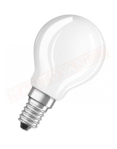 LEDVANCE LAMPADINA PARATHOM LED RETROFIT CLASSIC P SMERIGLIATA NO DIM E14 827 CLASSE ENERG A+ 4 W 470 LUMEN 2700 K 45X78 MM