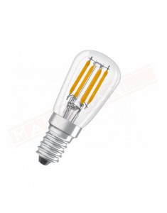Ledvance lampadina led e14 per frigo , cappa 4 w =40 w osram 827 classe energetica a++ 470 lumen 2700 K 80x25mm