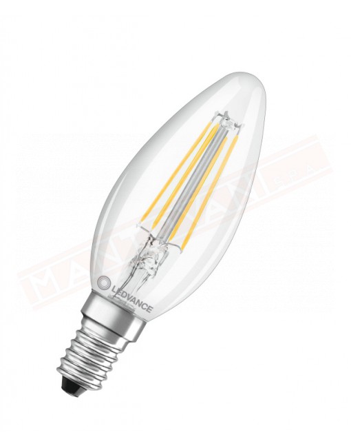 Ledvance lampadina led B 4w osram lampadina led oliva E14 827 classe energetica A++ 4 W =40 470 lumen 2700 K 35x100 mm no dim