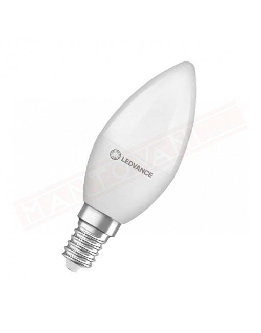 Ledvance lampadina led value B 40 smerigliata no dim E14 840 classe energetica F 4.9 W 470 lumen 4000 K 96X37 mm
