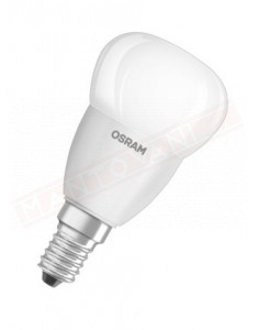 LEDVANCE LAMPADINA LED VALUE CLASSIC P 40 SMERIGLIATA NO DIM E14 840 CLASSE ENERGETICA A+ 5 W 470 LUMEN 4000 K 88X45 MM