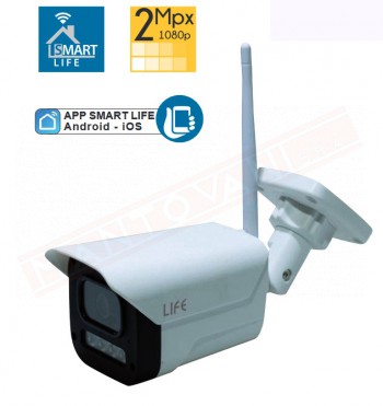 Life videocamera 2 mp wireless registrazione su micro sd non fornita oppure su cloud servizio in abbonamento