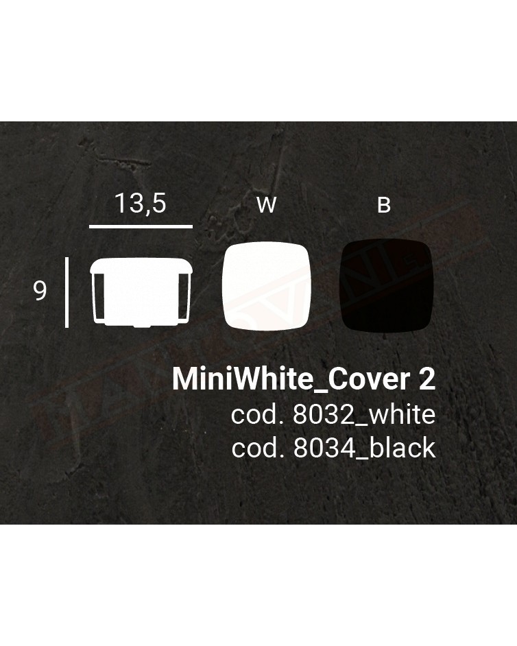 Linealight Miniwhite Cover Q Double luce a parete per esterni a led 4w 405 lm 3000k ip65 cm 13.5 x 13.5 h 9 bianco