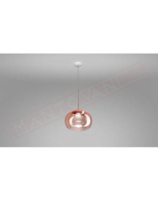 MA&DE La Mariee sospensione led 9w 1008lm 3000k diametro cm 28 vetro soffiato copper