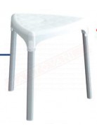 Sgabello con seduta triangolare e gambe in alluminio altezza da 42.5 seduta 40 cm per persone massimo 150 kg