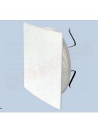 Griglia estetica bianca passaggio aria 100 cm 2 per tubo da 80 a 125 mm con copertura estetica e distanziale rimuovibile