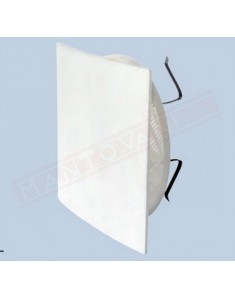 Griglia estetica bianca passaggio aria 100 cm 2 per tubo da 80 a 125 mm con copertura estetica e distanziale rimuovibile