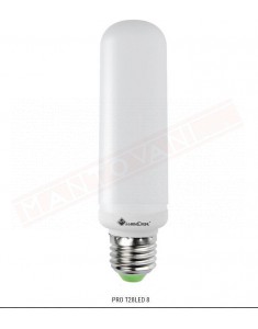 LAMPADINA LED TUBOLARE E27 8W D 28 MM H 110 MM 3000K 850 LUMEN CLASSE ENERGETICA A+