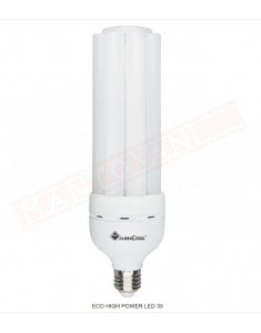 LAMPADINA LED E27 35W BIANCA 72MM X 254MM 3000K LUCE CALDA 2700 LUMEN CLASSE ENERGETICA A+