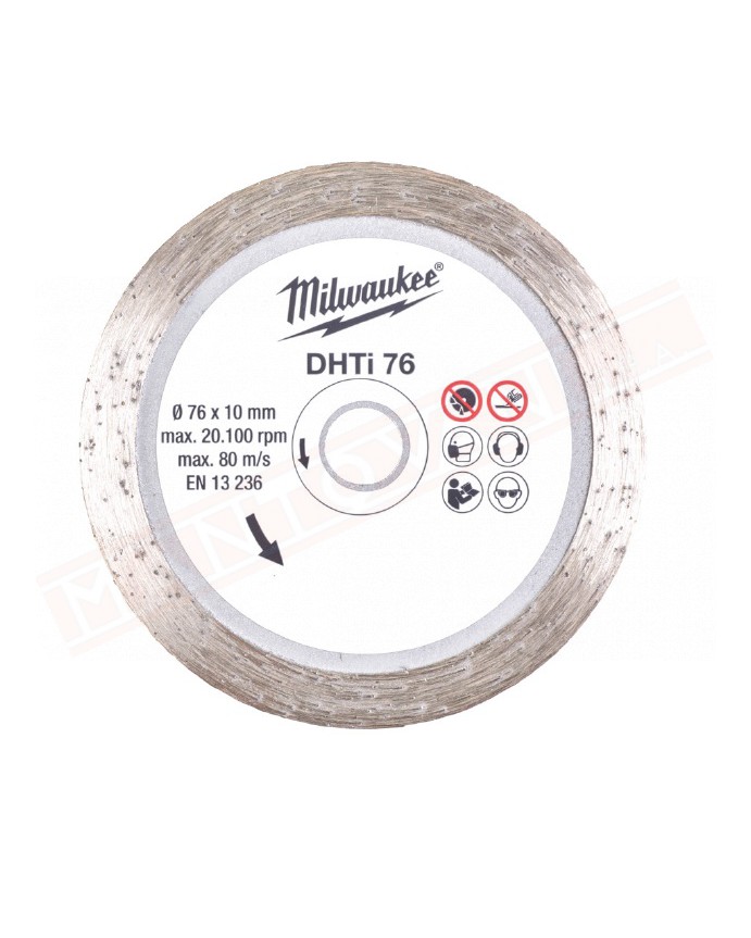 Milwaukee disco diamantato diametro 76 per minismerigliatrice m12foot