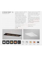 Icone Confort 12 sq sospensione a led 54w 4200 lm 3000k luce diretta verniciata bianca con riflettori bianco perla cm 65x65x150