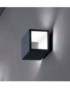Icone luce Cubo' 10w applique titanio - bianca . minitallux Cubo' calsse energetica A A+A++