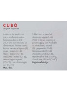 ICONE LUCE CUBO' 1.5LP 5 W LAMPADA DA TAVOLO LED BIANCA. MINITALLUX CUBO' 1.5LP CLASSE ENERGETICA A A+A++