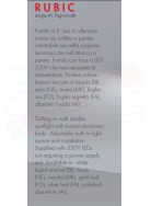 ICONE LUCE RUBIC 10B APPLIQUES LED 10 W BIANCO CALDO . MINITALLUX RUBIC 10B CLASSE ENERGETICA A A+A++