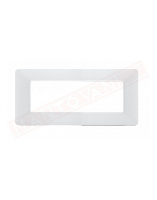 Mapam serie Joy placca bianca 7 posti in plastica compatibile con serie t.m.