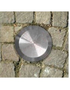 Borchia segnaletica per manto stradale in acciaio svasato diametro 8 cm gambo cm 10