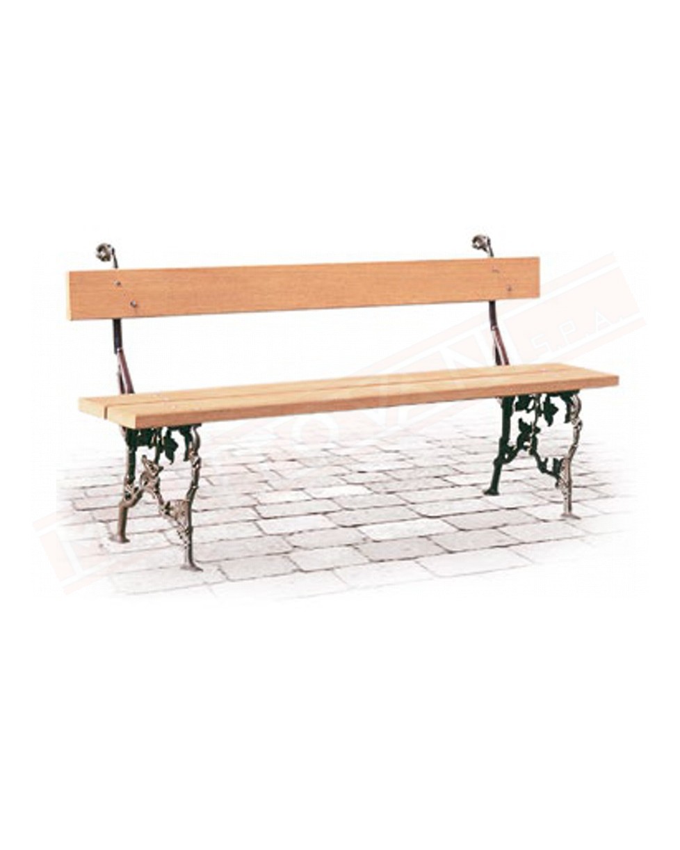 Panchina in ghisa e legno Ines ispirata a modelli della fine 800 192 cm h 82 cm