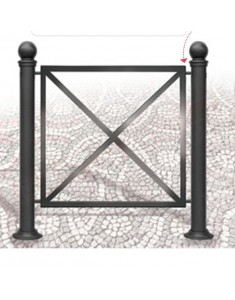 Barriere in ferro interasse pali 100 cm diametro pali 11.5 h pali fuori terra 85 cm