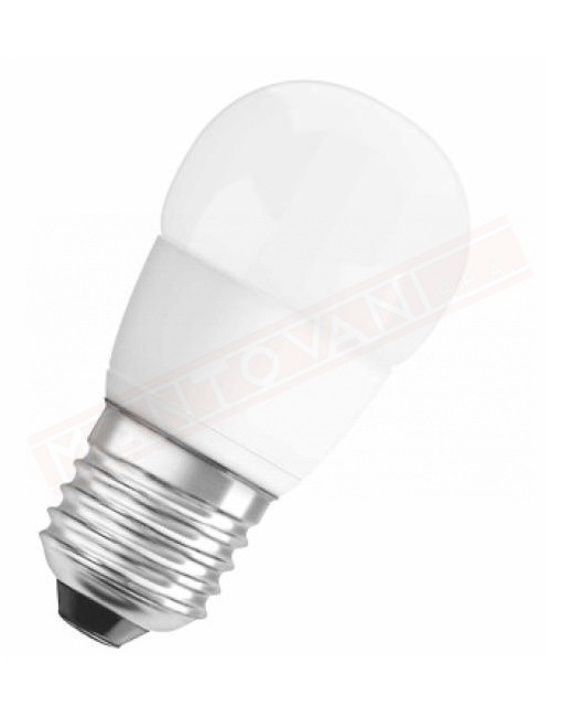 OSRAM LAMPADINA LED E 27 4W O 3.5 W SMERIGLIATA\827 220-240V CLASSE ENERGETICA A+ SFERETTA LUCA CALDA DIMMERABILE