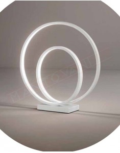 Perenz Ritmo lampada da tavolo in metallo e alluminio verniciato bianco opaco e diffusore in silicone luce led 28w 2240lm 3000k