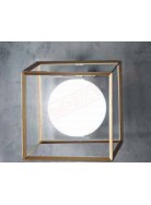 Perenz Cube lampada da tavolo oro opaco 1xg9 15x15x15