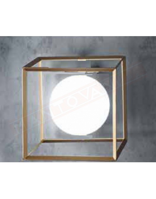 Perenz Cube lampada da tavolo oro opaco 1xg9 15x15x15