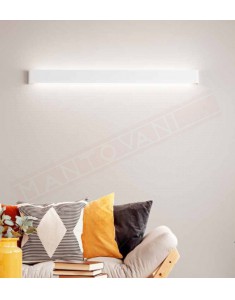 Way applique in metallobianco l.110 h. 9 sp 3.5 led 36w 3240lm 3000k