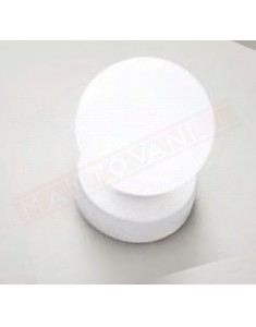 Perenz Maga lampada appoggio in vetro bianco montatura bianca diametro cm 15 h. cm 17 1xe14