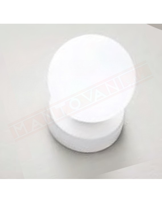 Perenz Maga lampada appoggio in vetro bianco montatura bianca diametro cm 15 h. cm 17 1xe14