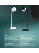 Perenz Kosmo lampada bianca da tavolo ricaricabile a led 3w 3000k dimmerabile a 3 step con accessorio per parete ip44