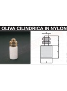 OLIVA CILINDRICA NYLON 40X45 MM PER CANCELLO SCORREVOLE