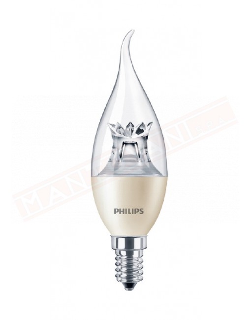 Philips Masterled candle 6 =40 W E14 827 ba38 dim tone classe energetica A+ 38x129 470 lumen