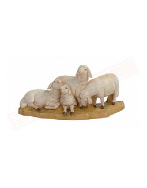 Fontanini gregge di pecore per presepe con statuine da cm 12