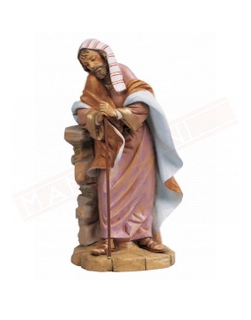 Fontanini San Giuseppe adatto per statuine del presepe da cm 45 . San Giuseppe per nativita' da cm 45 tipo legno